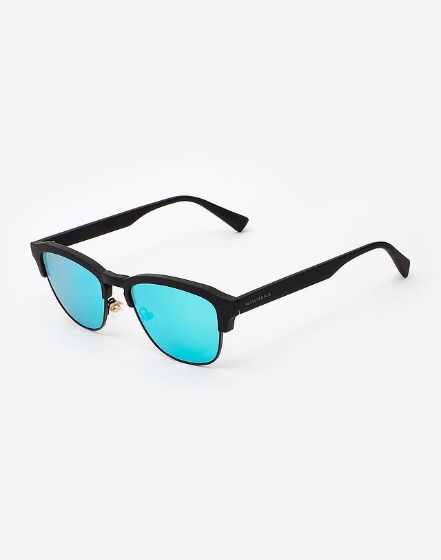 Hawkers RUBBER BLACK - CLEAR BLUE NEW CLASSIC w640