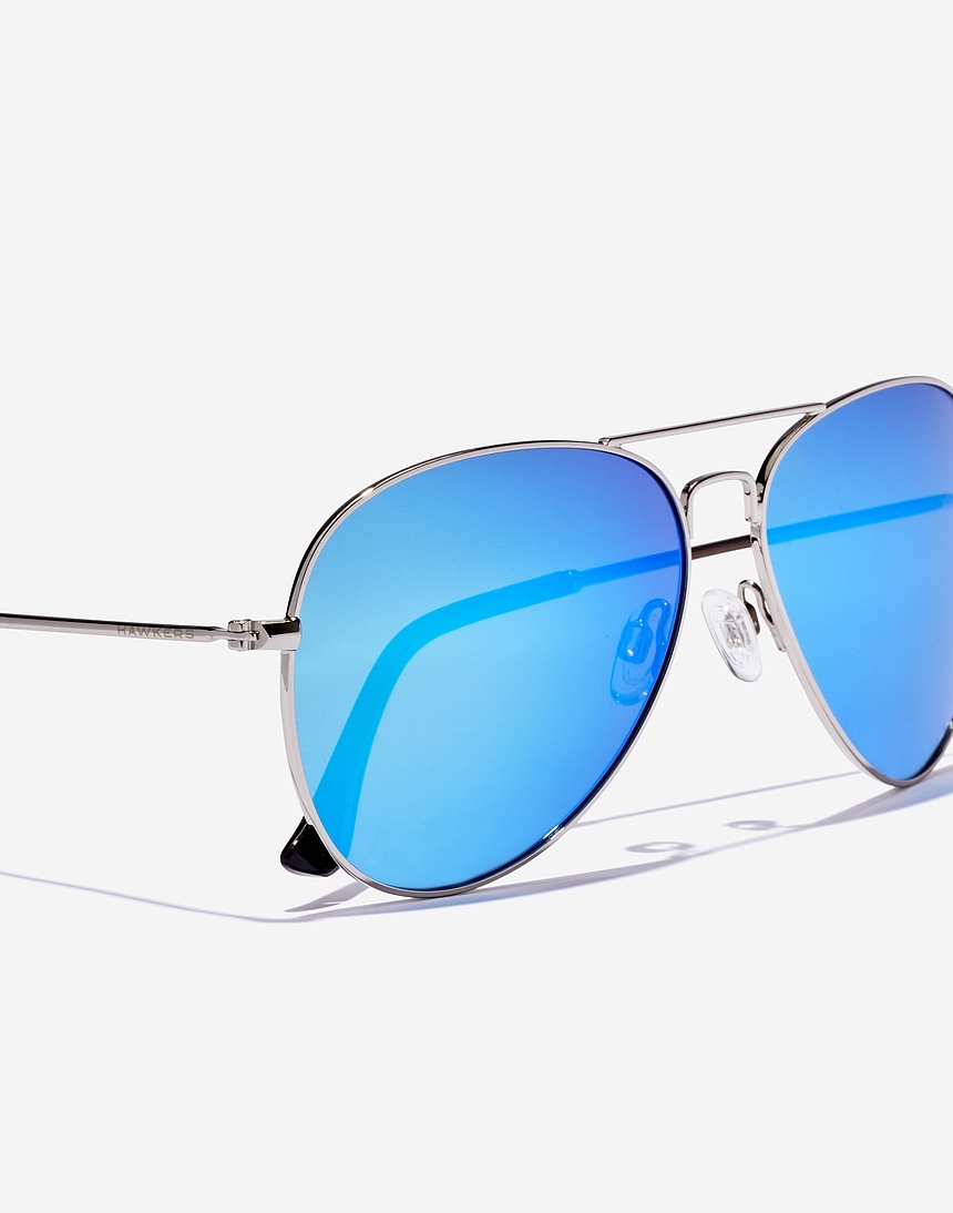 Gafas polarizadas HART montura negra/camuflaje azul - lente espejo azul  (Flotante) - XHGCB • Fanatic Pesca